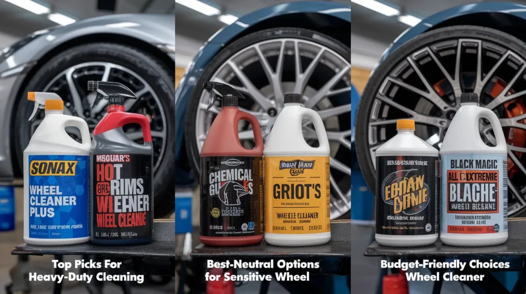 Top brake dust cleaners include Sonax, Meguiar’s, Chemical Guys, and Armor All