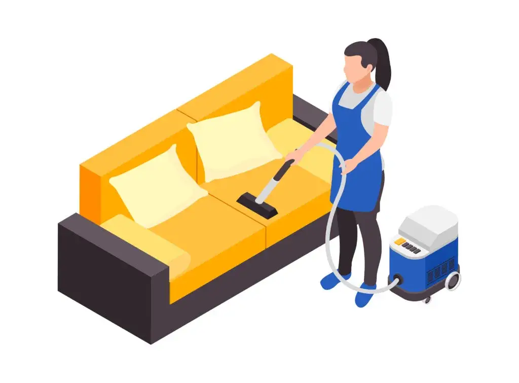 Easily clean your fabric sofa without a vacuum using dusting and baking soda