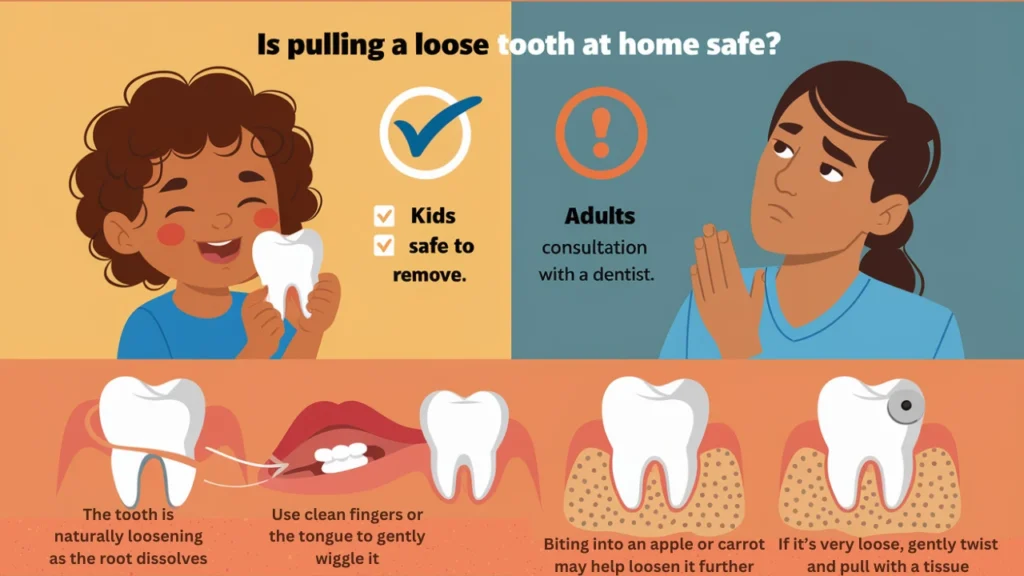 Safe vs. unsafe ways to pull a loose tooth at home