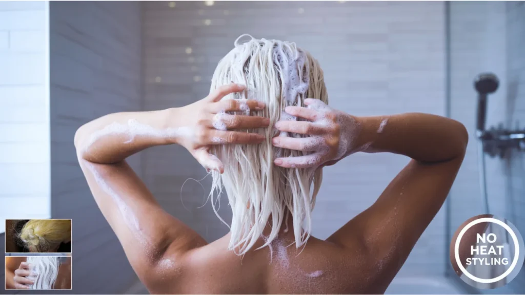 Maintaining white hair with purple shampoo and deep conditioning treatments