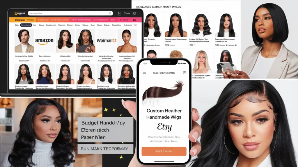 Glueless Human Hair Wig shopping on Amazon, Sephora, Walmart, and Black-owned brands