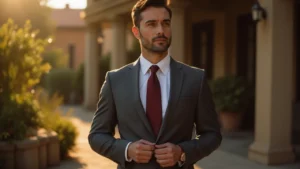 How to tie a tie with a dimple – polished gentleman showcasing a perfect tie dimple