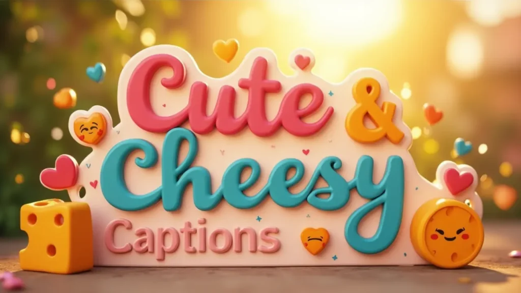 Bright, playful design with cute couple-themed captions and cheesy puns.