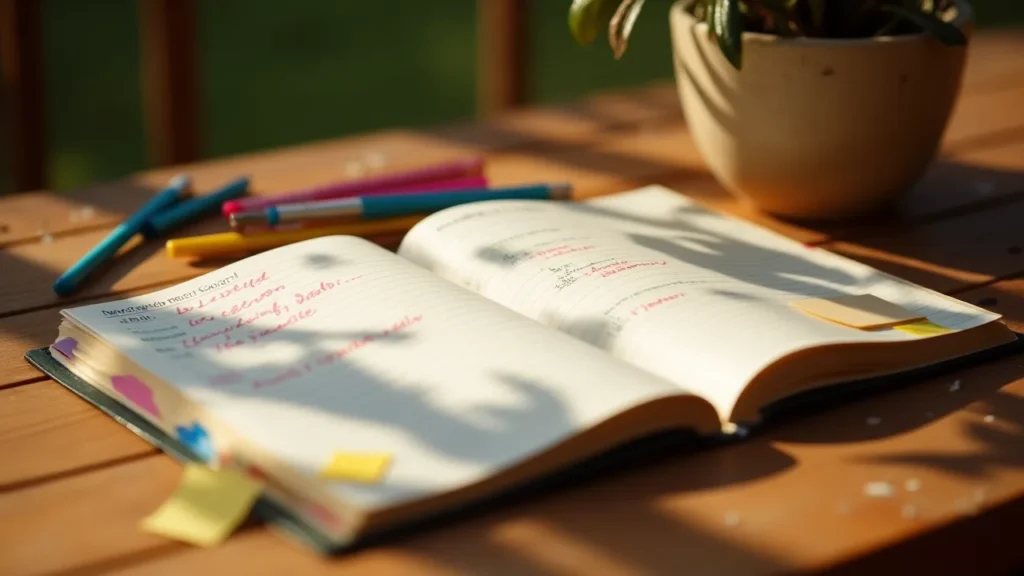 Organized recipe notebook with sections and notes

