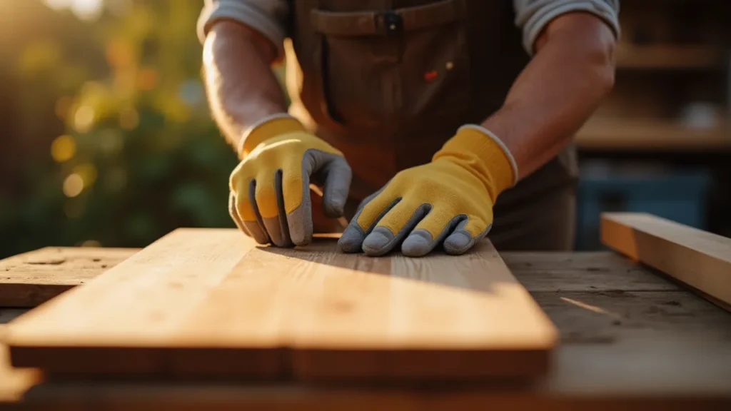 Sanding old oil stains from raw wood