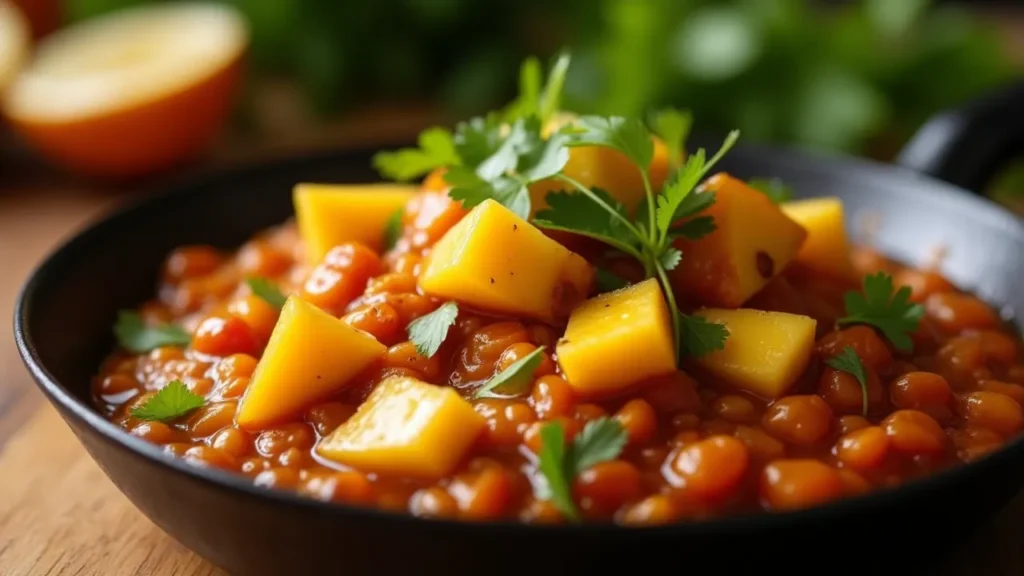 How to prepare Spam Hawaiian skillet with tropical fruits.
